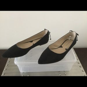 Adrienne Vittadini Black Suede Flats